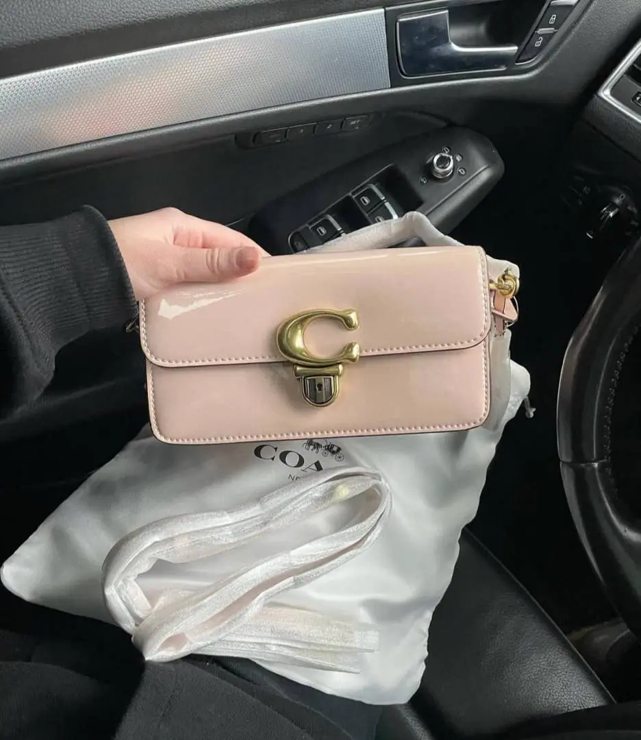 Coach Studio Baguette Patent-Pink Leather With OriginalBox DustCover Tags - Image 3
