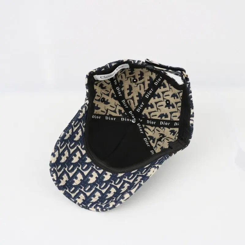 Dior Cd Oblique Monogram Premium Unisex Cap ( With Safety Box ) Blue - Image 4