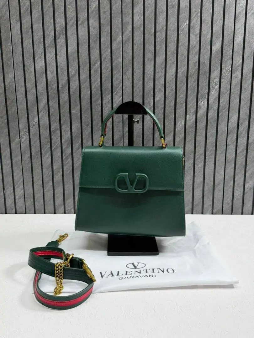 Valentinnoo Green VSling TopHandle ShoulderBag With duscovero - Image 7