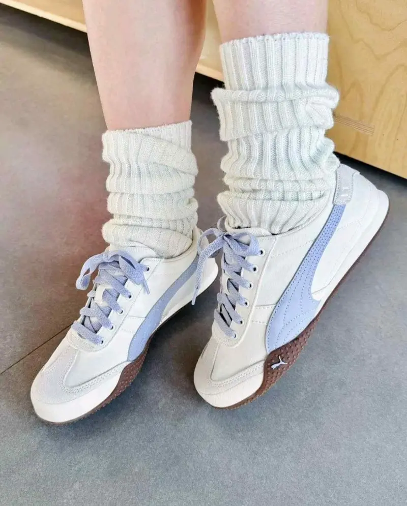 Puma Bella UT Canvas White Blue For Girls - Image 5