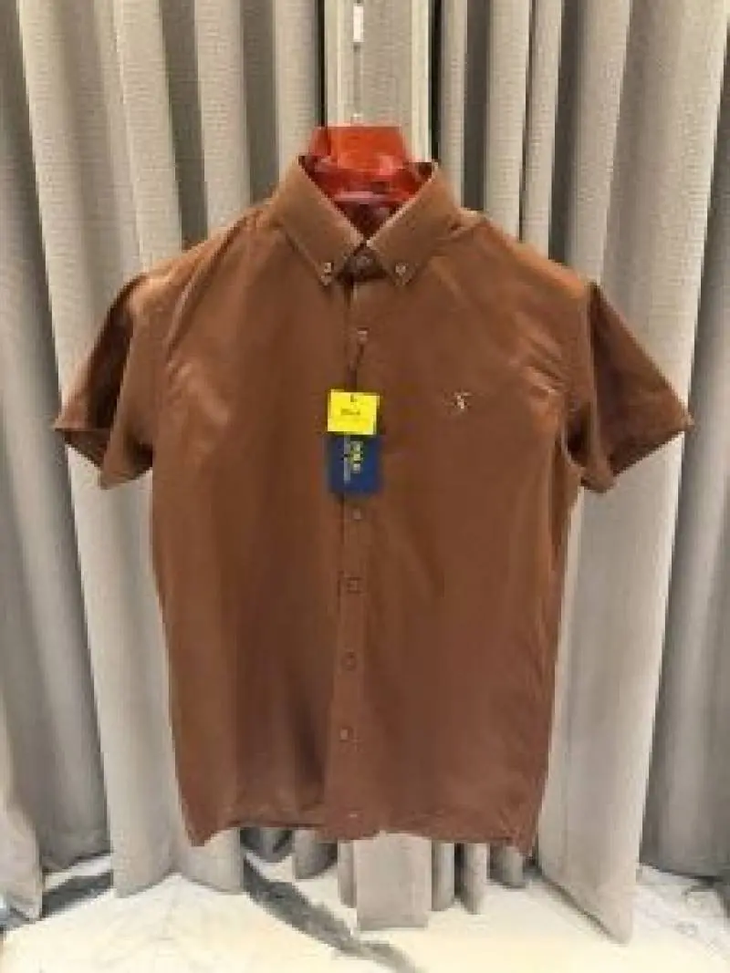 Ralph lauren Premium Half Cotton Choc Brown Shirt - Image 2