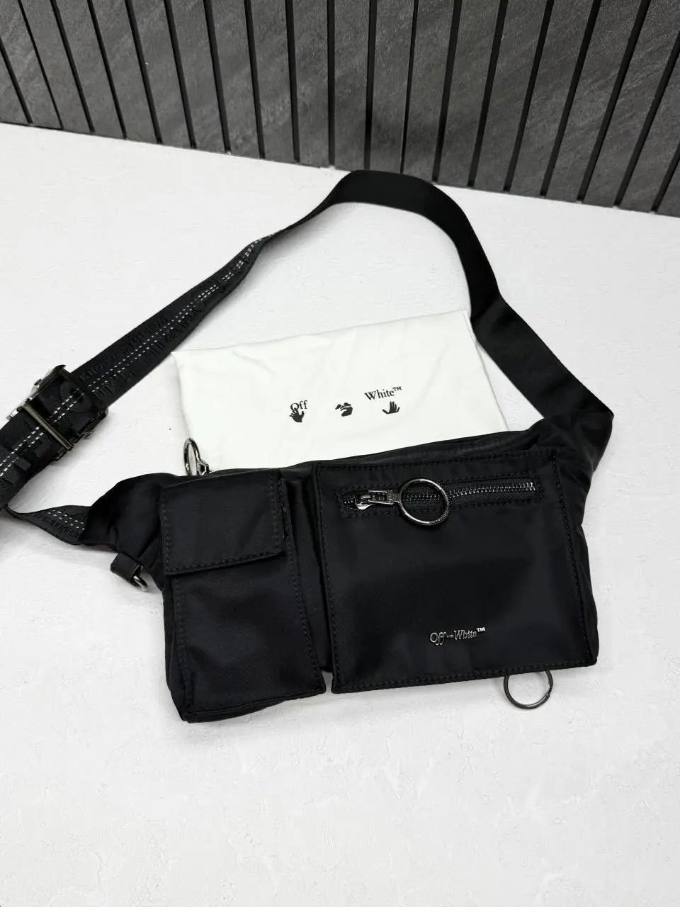 Off whitte X Unisex Waist - ShoulderBag With Dustcover