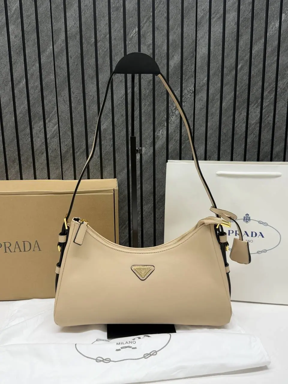 Prada CB Aimee ShoulderBag With OriginalBox CarryBag - Image 7