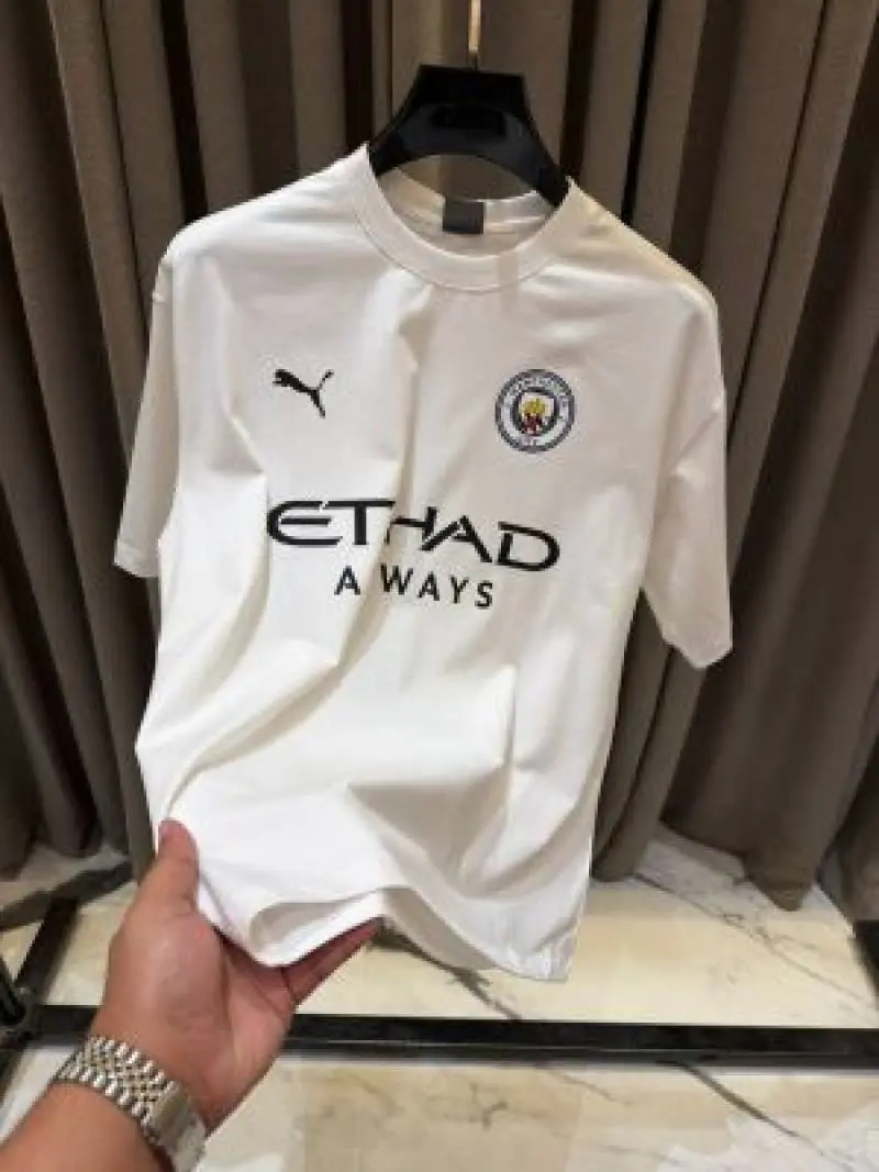 Pum Mancity Logo Round Neck T shirt White - Image 4