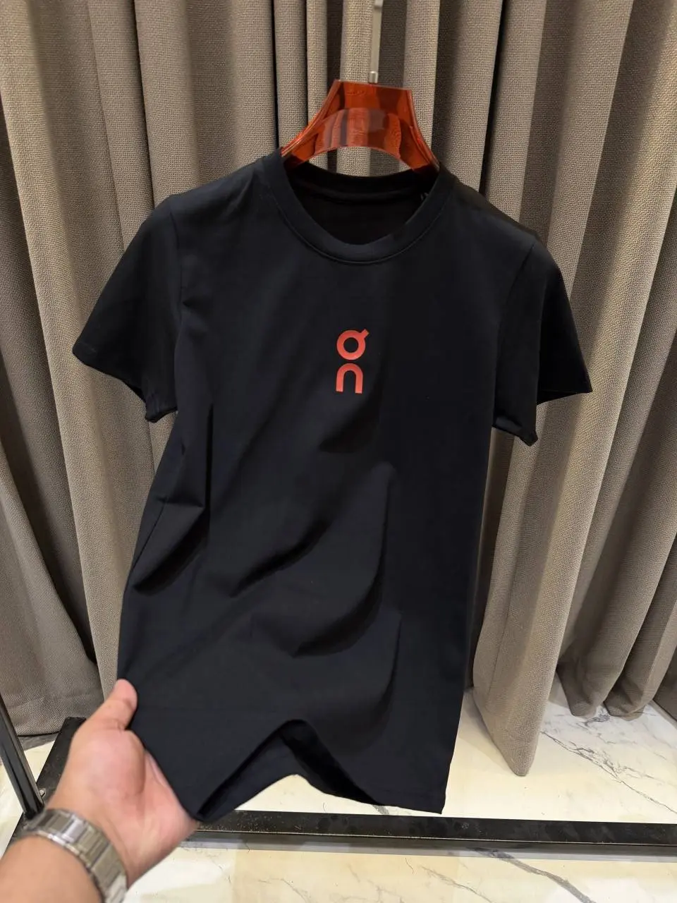 On Cloud Black Premium Round Neck Tshirt - Image 2