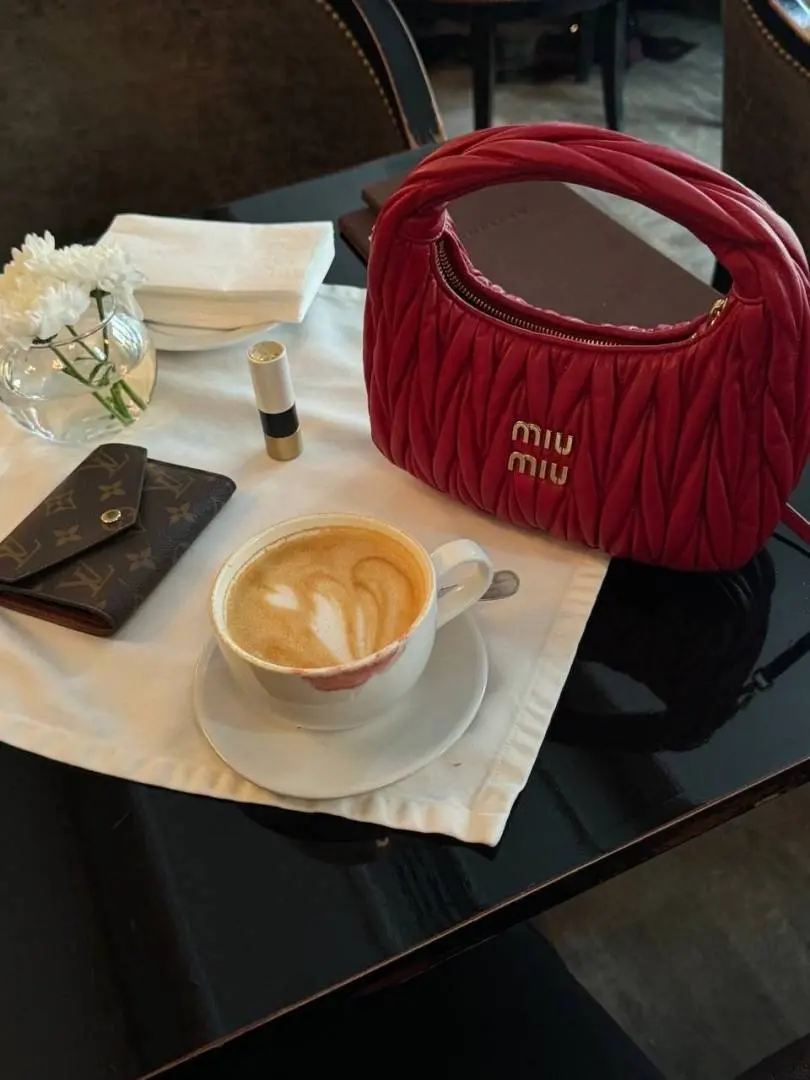 Miu Miu Matelasse Hobo Bag With Original Box & Dust Cover Packing - Image 7