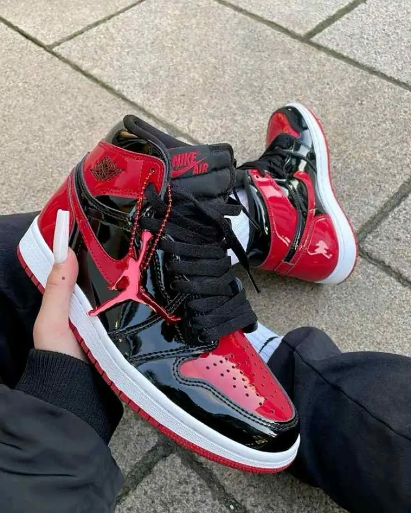 Nike Air Jordan Retro 1 Bred Patent Semi UA - Image 10