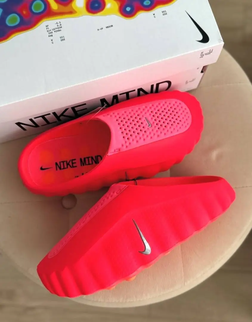 Nike Mind 001 Mules In Solar Red - Image 2