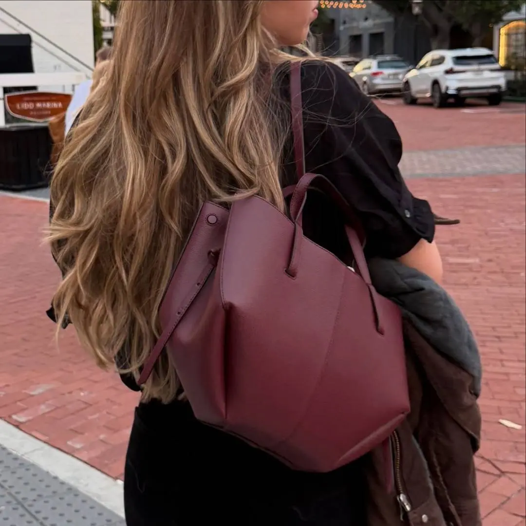 Polenne Black Cherry Cyme Large Premium Tote With Wallet & DustCover - Image 5