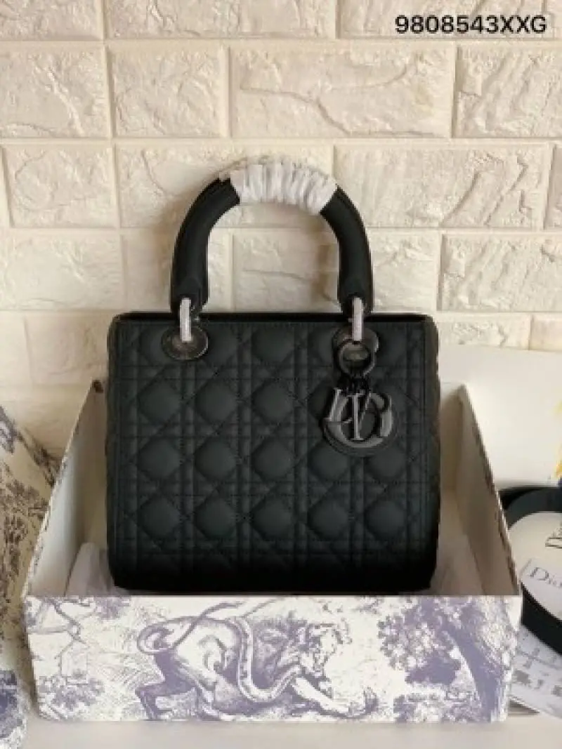 Dior Lady My ABC Matte Black With OG Box & Dust Bag (Black-383) - Image 2