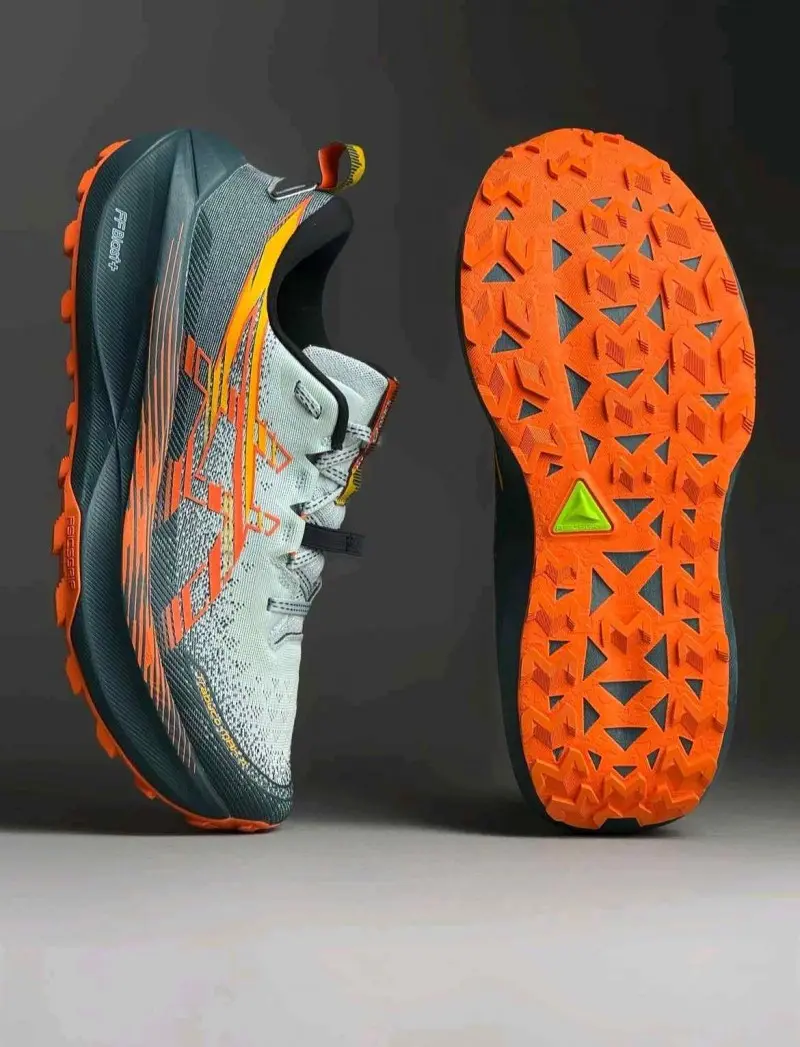 Asics Trabuco Max 4 Trail Cold Moss Nova Orange 6122