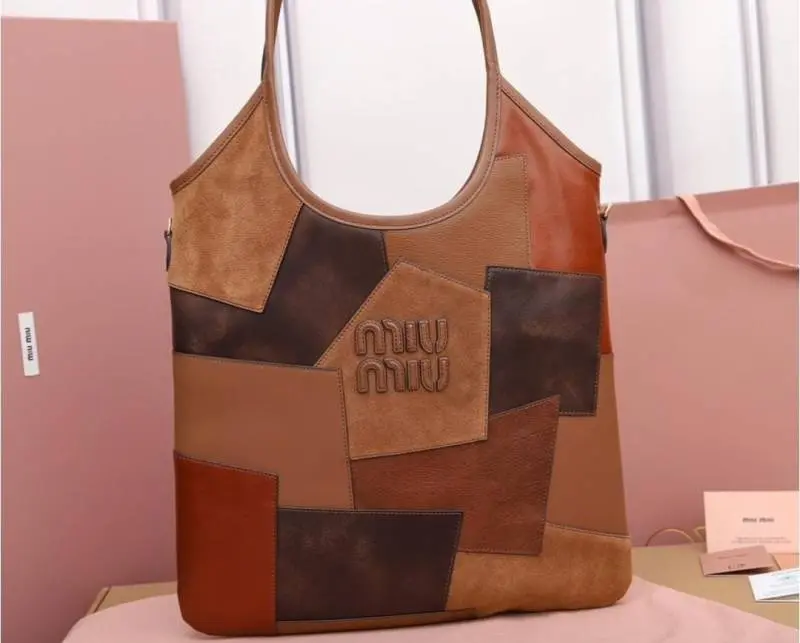 Miu Miu Ivy Leather Limited Edition Tote Bag With OG Dust Bag (Brown - 1106) - Image 5