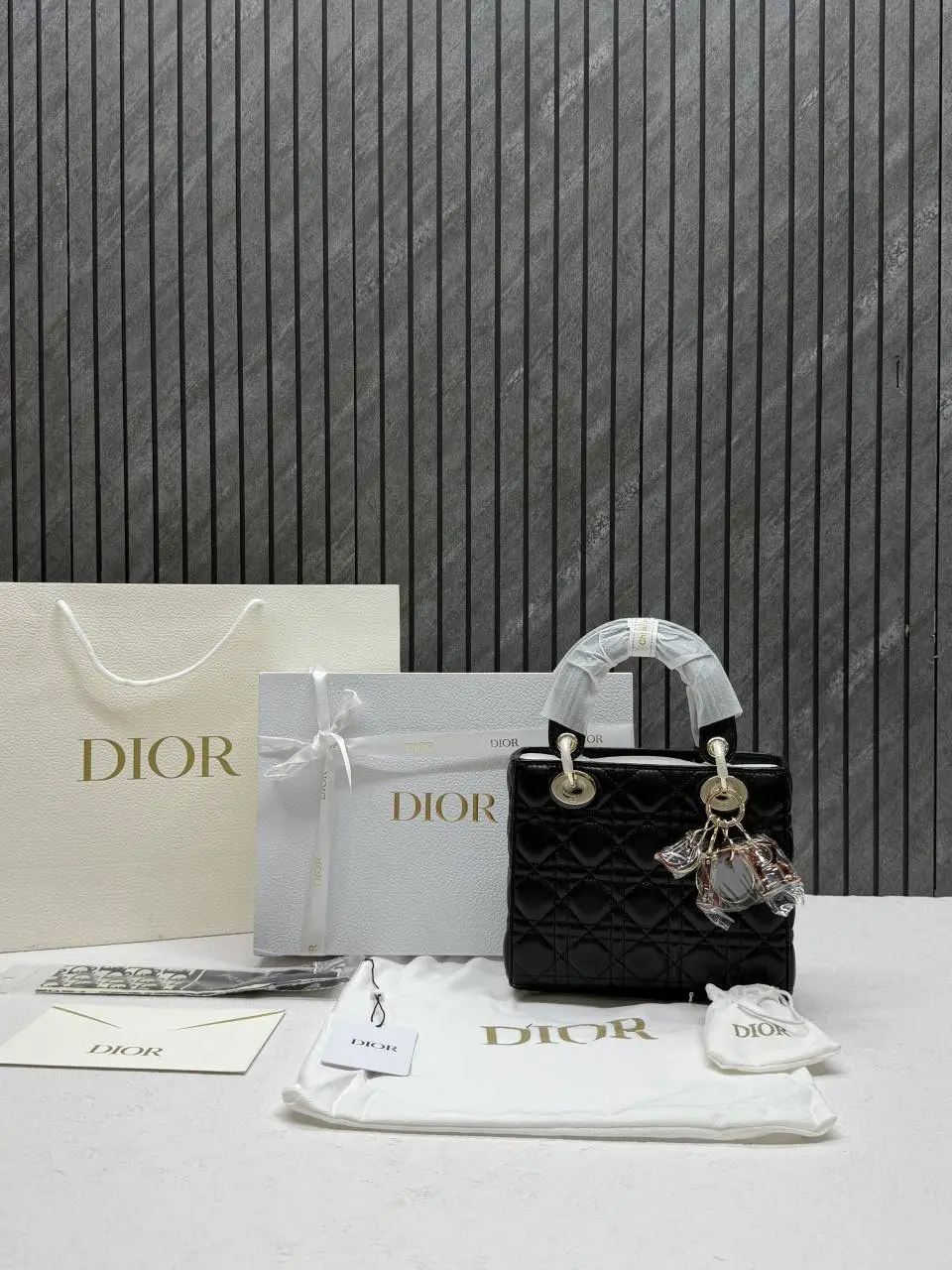 Dior CB Lady Diyorr Highend Quality With Red Charm & 2 Belt Super Premium With OriginalBox & CarryBag Packing (NoReturn) - Image 13