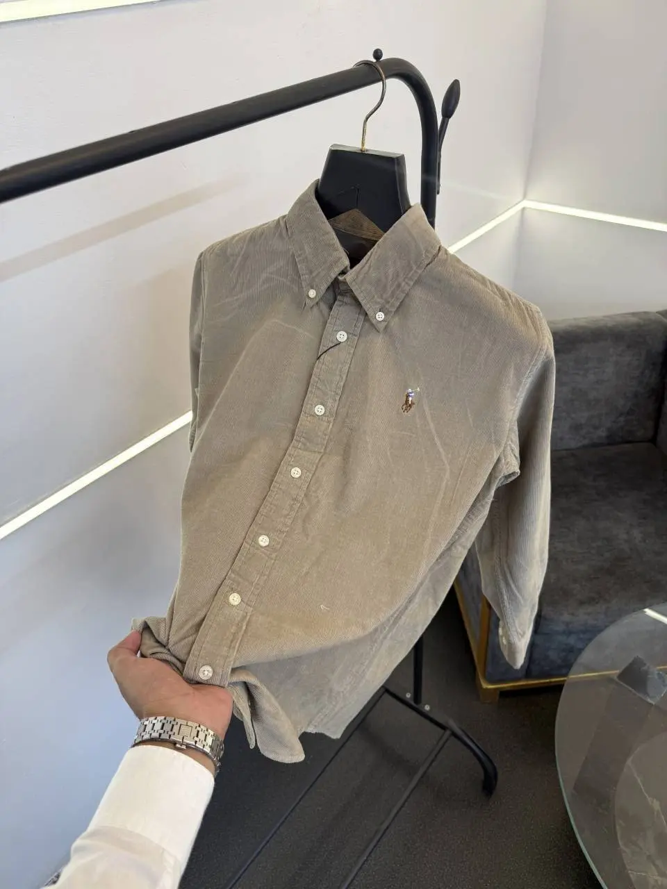 Ralph lauren beige courduroy fabric imported shirt - Image 2