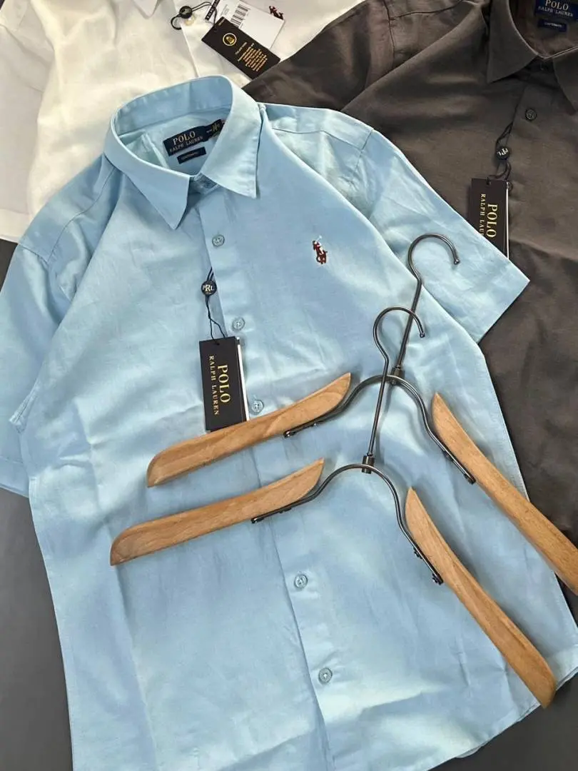 Ralph LAUREN P-OLO IMPORTED STORE ARTICLE SHIRT LINEN FABRIC - Image 2
