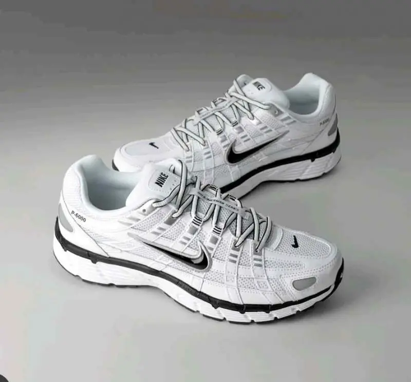 Nike P-6000 in White Black Metallic Silver - Image 3