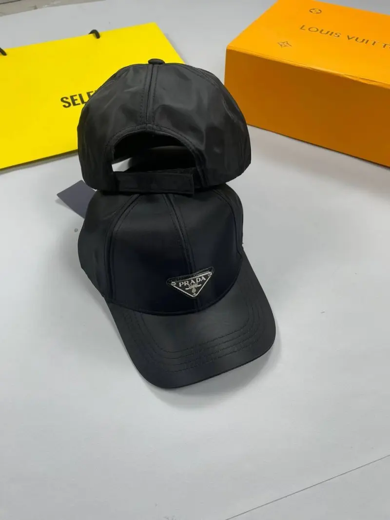 Prada Re Edition Nylon Black Front Logo Premium Unisex Cap (With Safety Box) - Image 12