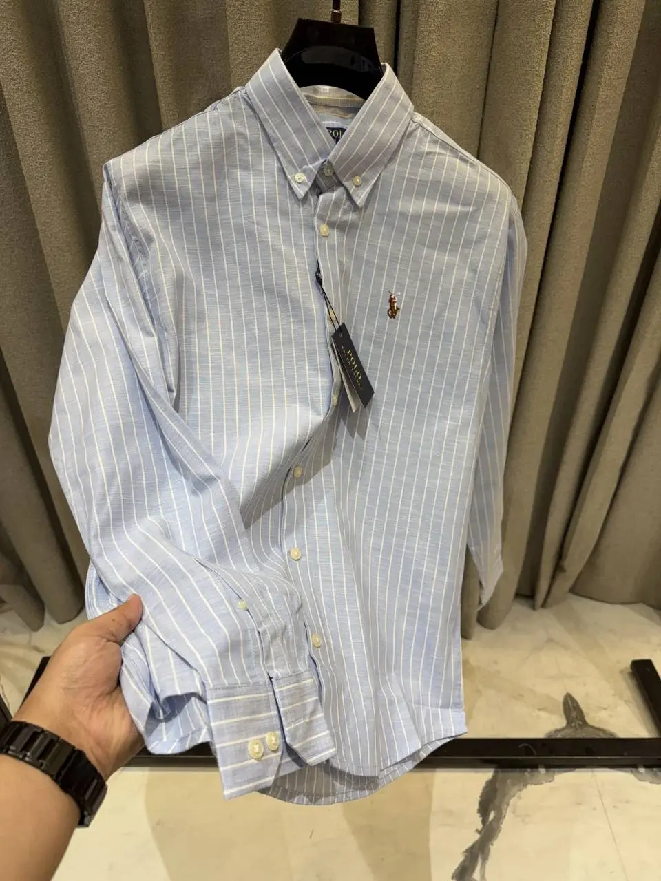 Ralph Lauren Sky Blue Lining Premium Shirt - Image 2