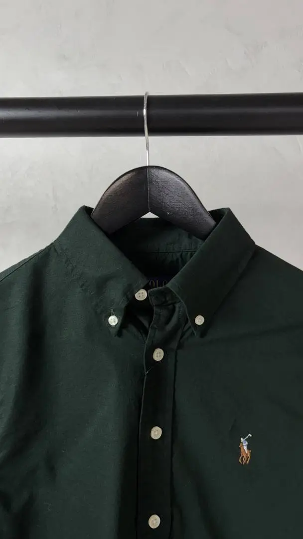 Ralph Lauren Polo Dark Green Oxford Shirt 1003 - Image 4