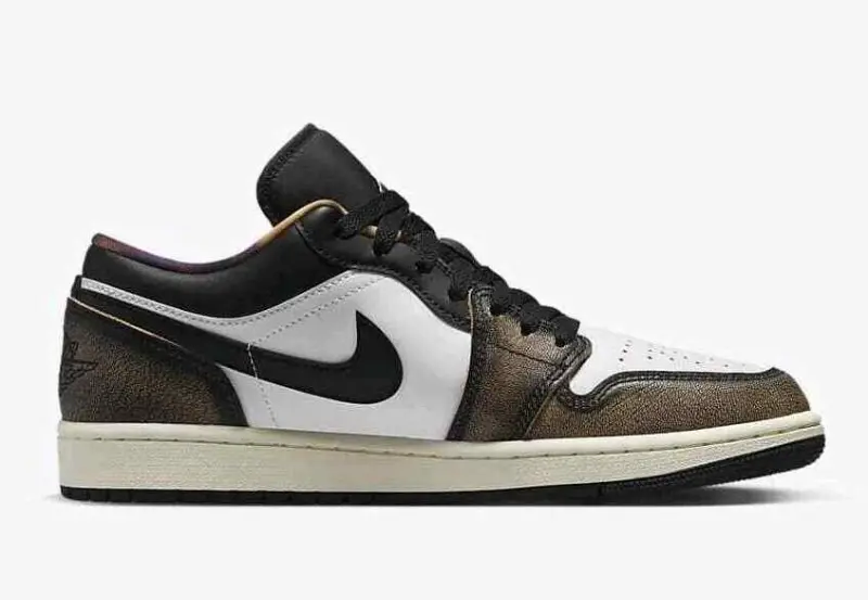 Air jordan 1 Low SE Wear Away Tan yellow 389 - Image 3