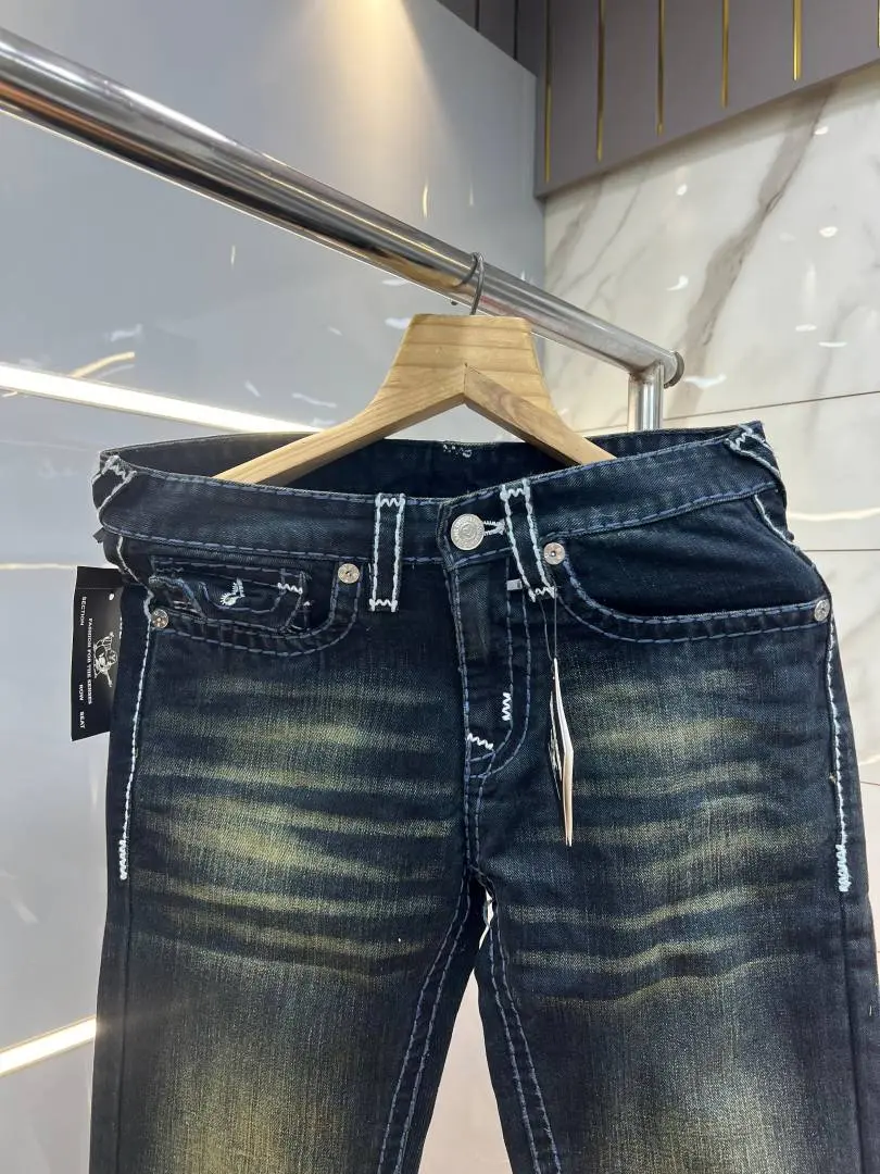 True Religio n Straight Fit Premium Imported Stretchable lycra fabric Denim with back flap pocket Design 3712 - Image 4