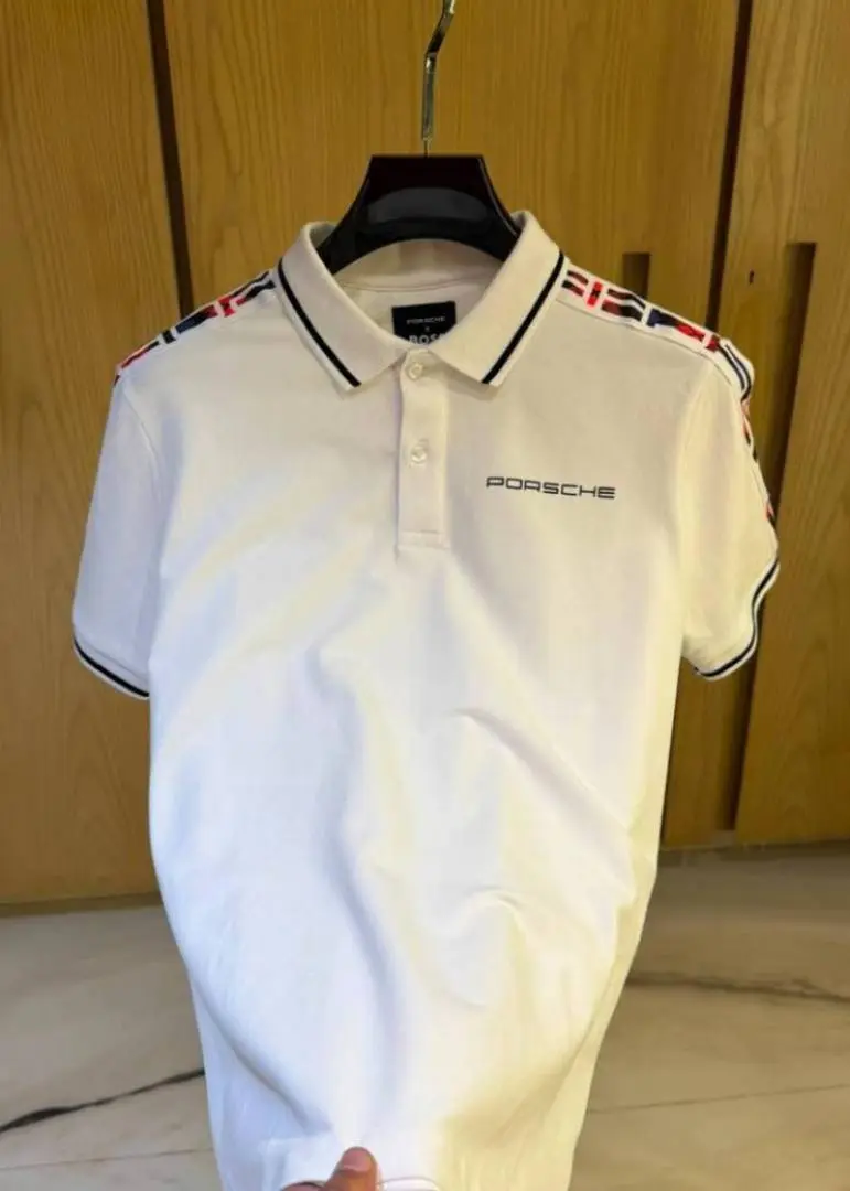 PORSCHEx BOSXS IMPORTED STORE ARTICLE POLO T-SHIRTx - Image 5