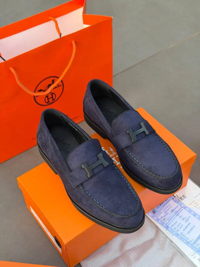 Herrme s Premium Suede Loafer Navy - Image 2