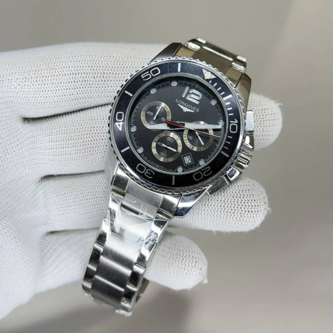 longinezs cronograph Silver Black - Image 2