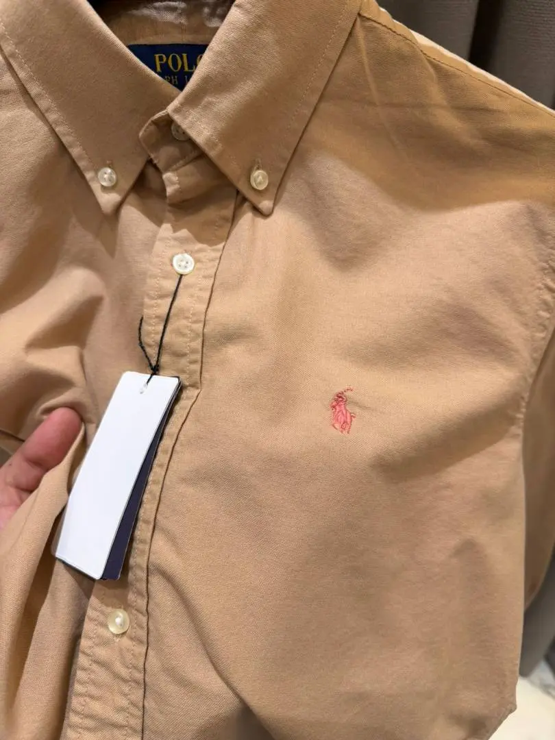 Ralph Lauren Chest Logo Full Sleeves Shirt Coffee - Image 4