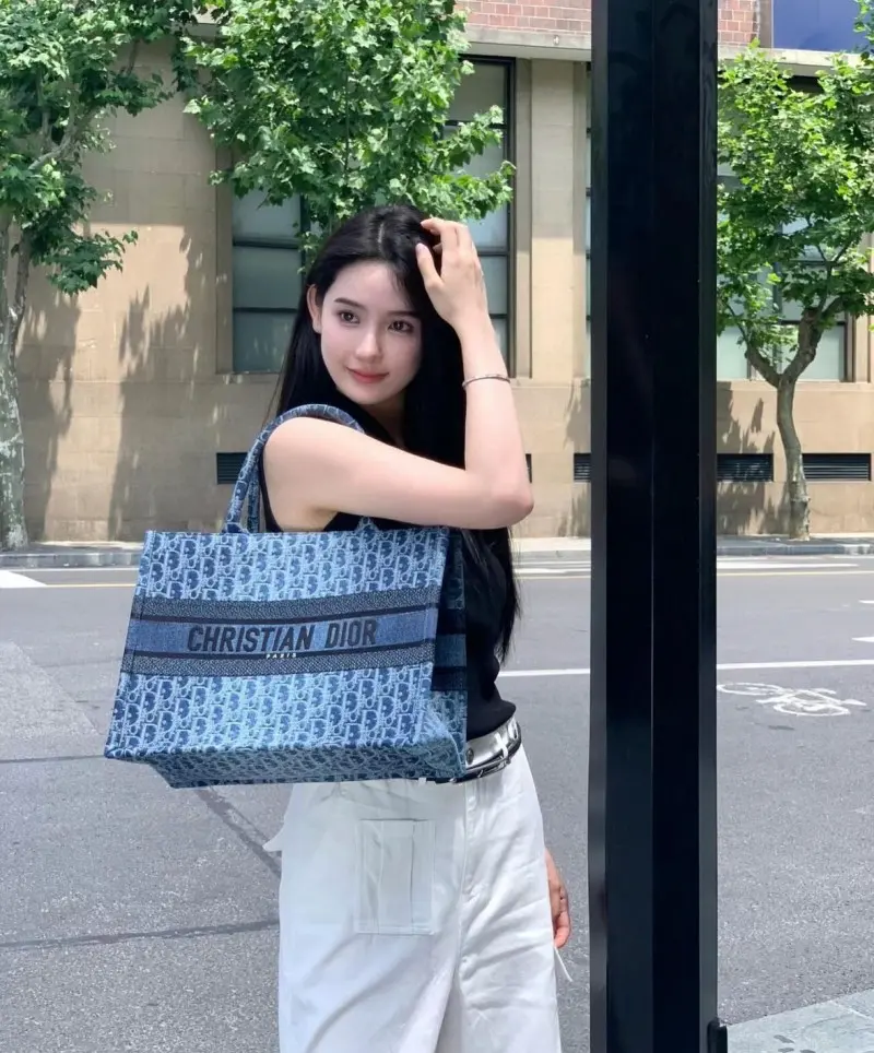 Dior Book Tote Denim With DustCover - Image 2