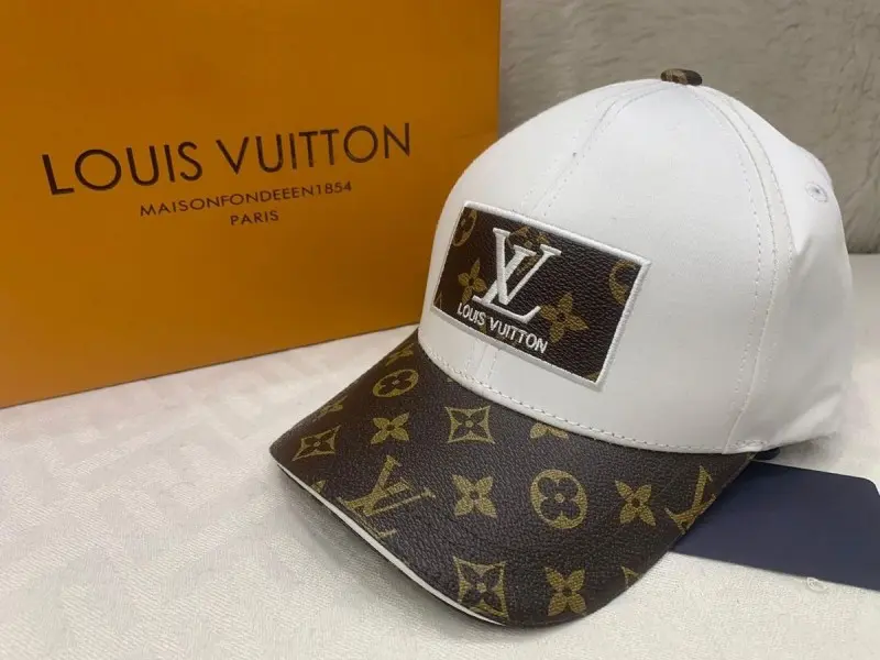 Louis Vuitton Front Logo White Monogram Premium Unisex Cap (With Safety Box) - Image 3