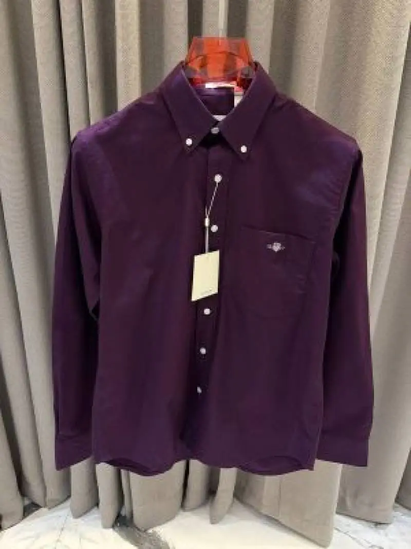 Gant Pocket Logo Full Sleeves Shirt Violet