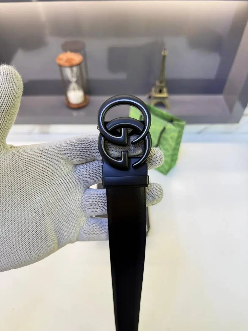 Gucci Black Silver Premium Quality Belt Fa 1304 - Image 3