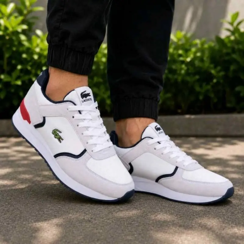 Lacosstte Partner Piste White Navy Blue and Red - Image 3
