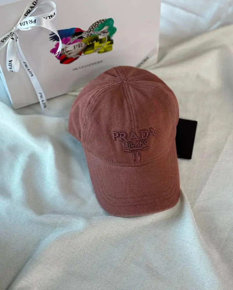 Prada Milano Burgundy Baseball Canvas Premium Unisex Cap (With Safety Box) - Image 2