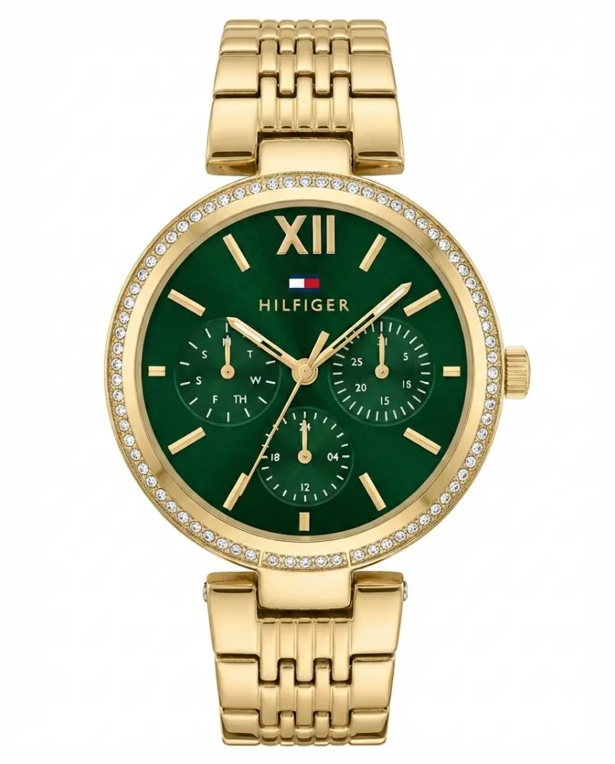 Tommy Hilfiger Sophia multi-function Gold Green Dial