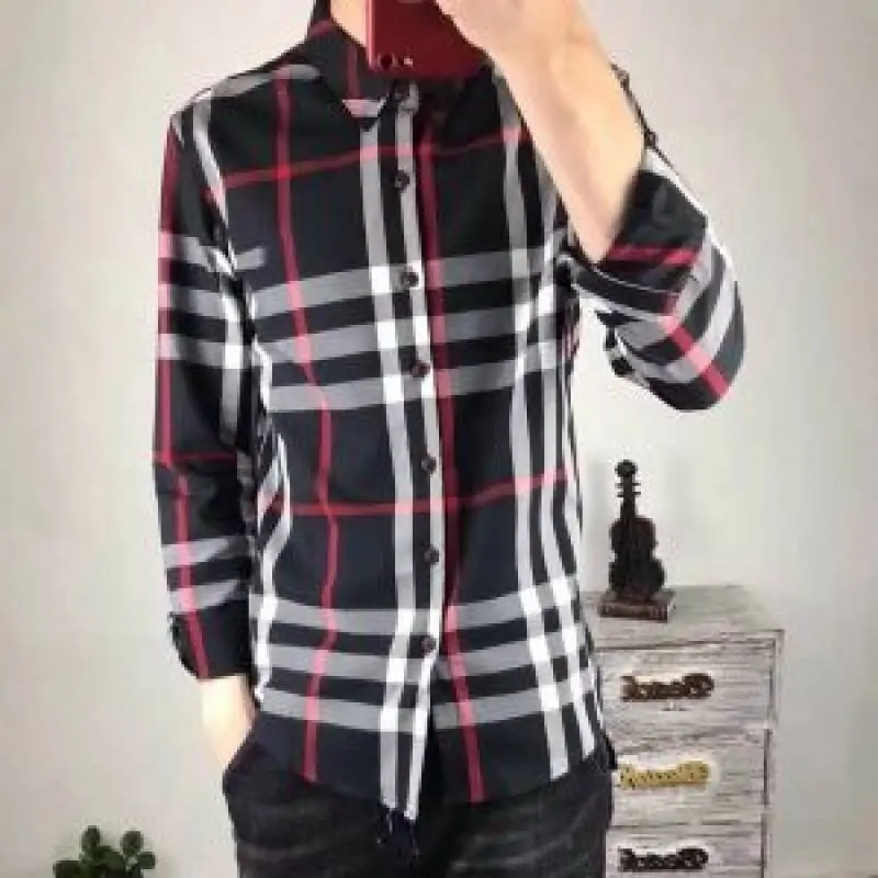 Burberry Premium Box Pack Black Checks Shirt