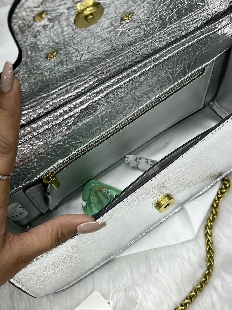 Valentino V Logo Long Shoulder Bag Clutch With Original Packing - Image 6