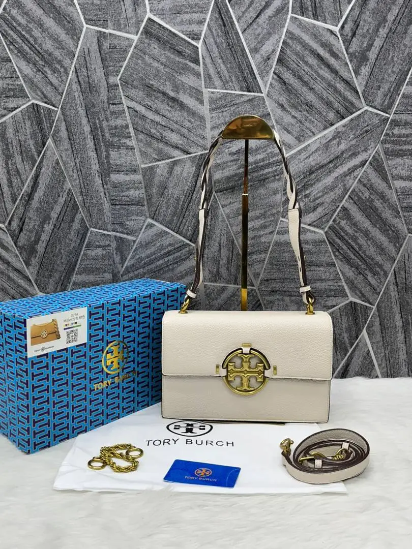 Tori Burch Miller White ShoulderBag With OriginalBox - Image 2