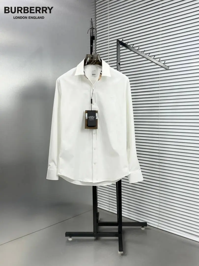 Burberry Chest Logo Full Sleeves Shirt White