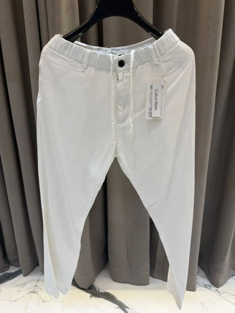 Calvin Kline Linen Pants White
