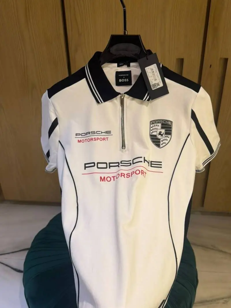 PORSCHE BOSXS IMPORTED STORE ARTICLE POLO T-SHIRxT - Image 2