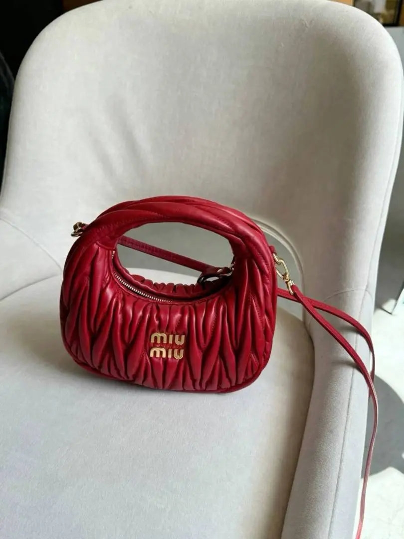Miu Miu Matelasse Hobo Bag With Original Box & Dust Cover Packing - Image 5