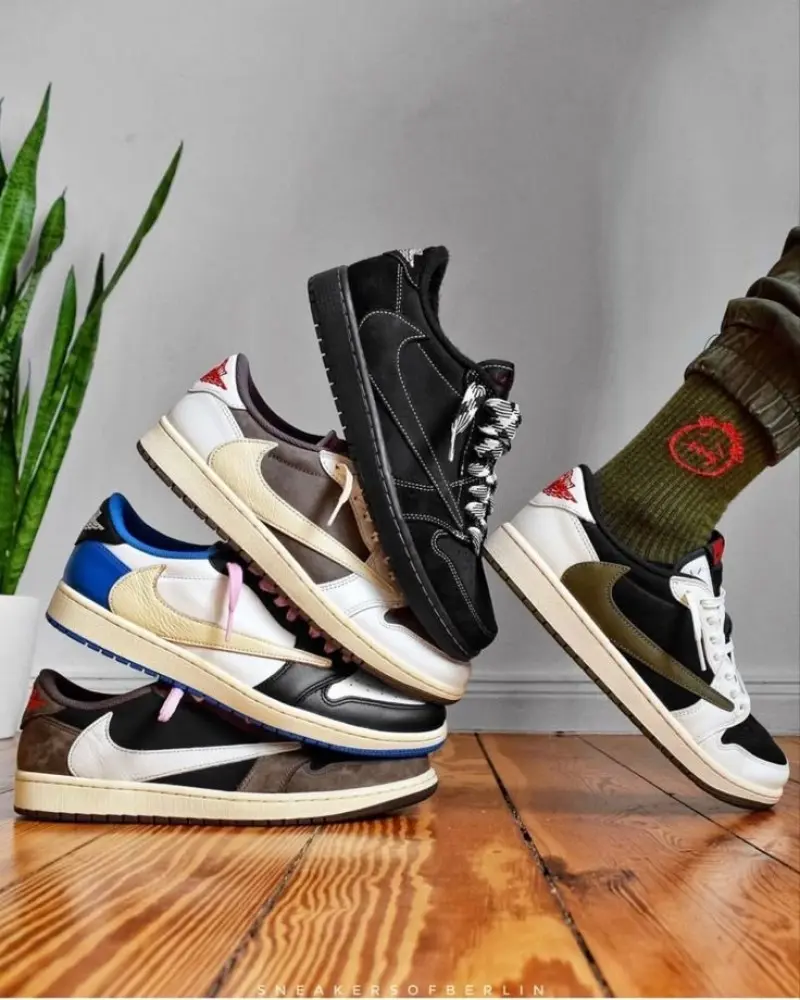 Travis Scott x Air Jordan 1 Low Olive semi UA Quality - Image 4