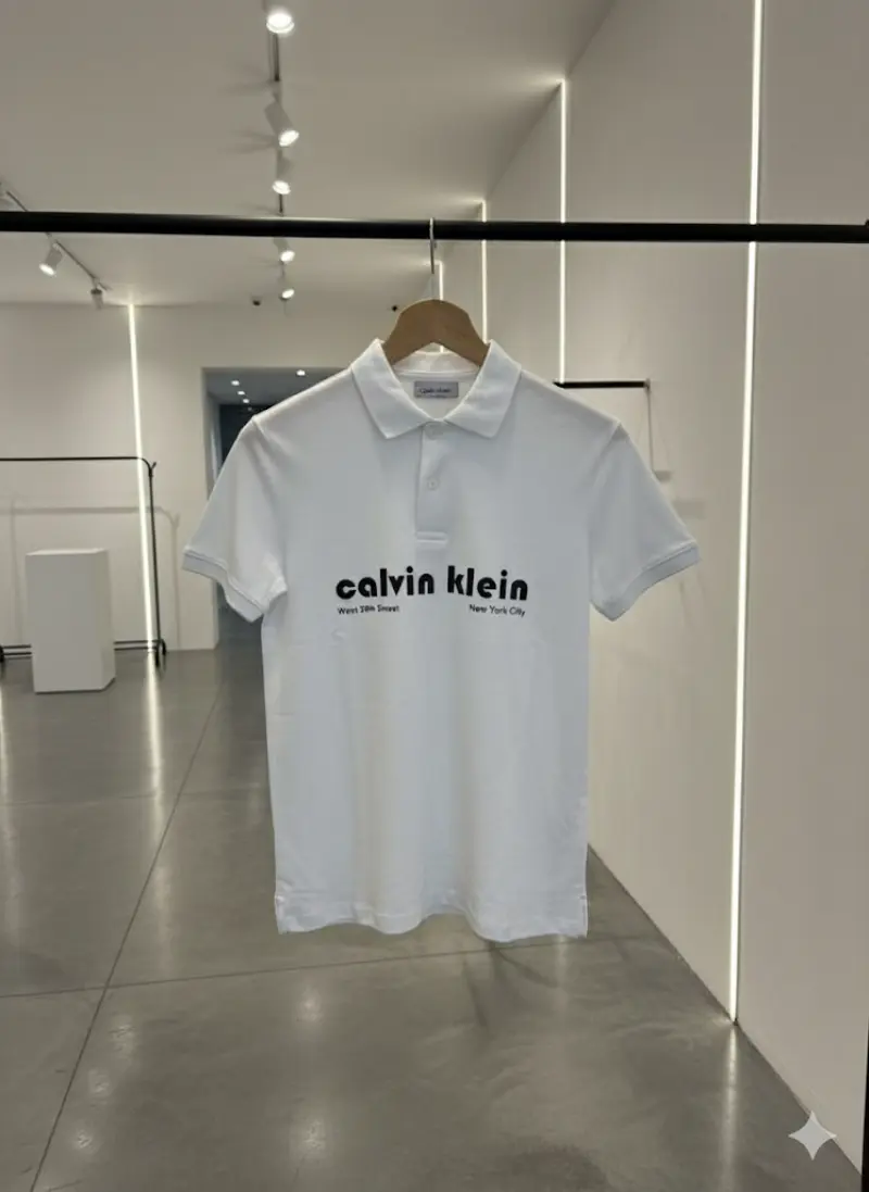Calvin kline imported polo tshirt white sale