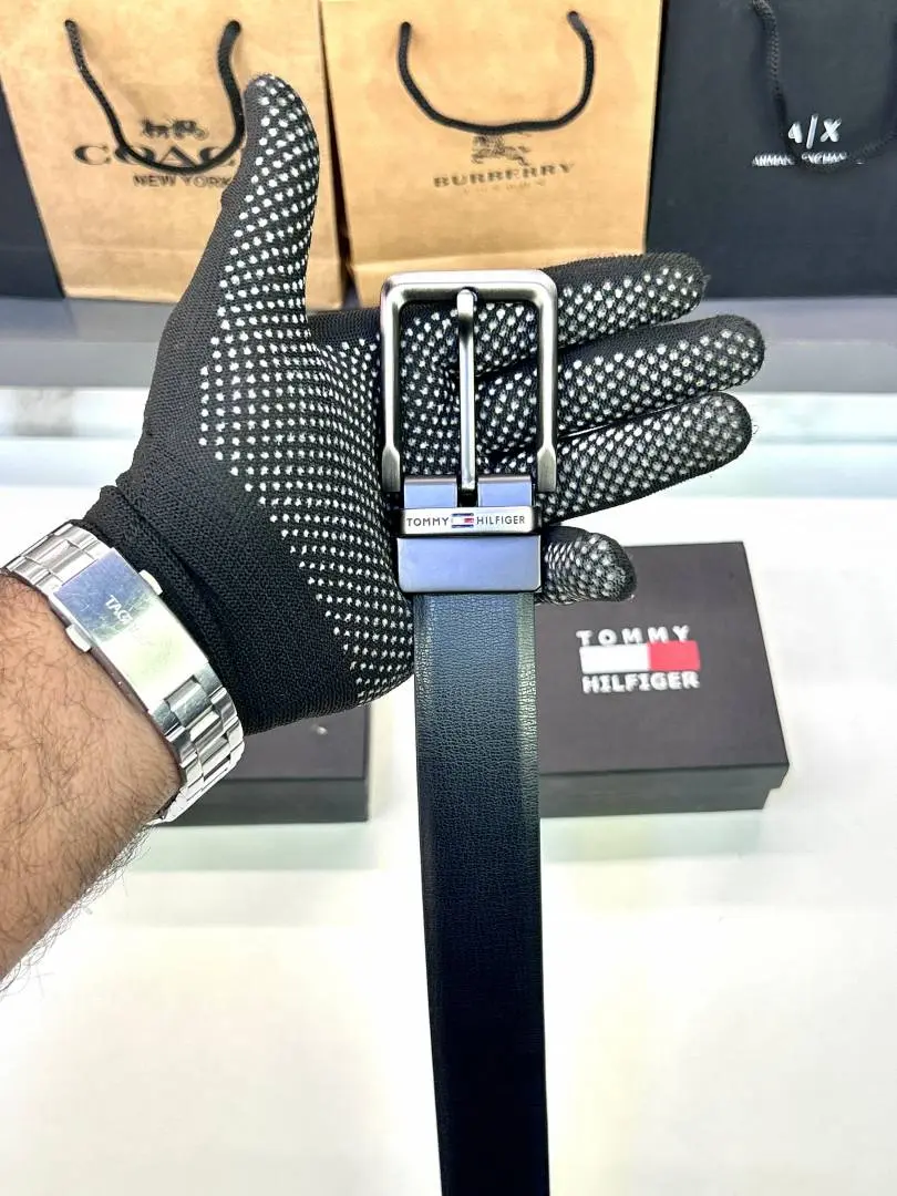 Tommy Hilfigar New Silver Black Belt Fa 106 - Image 2