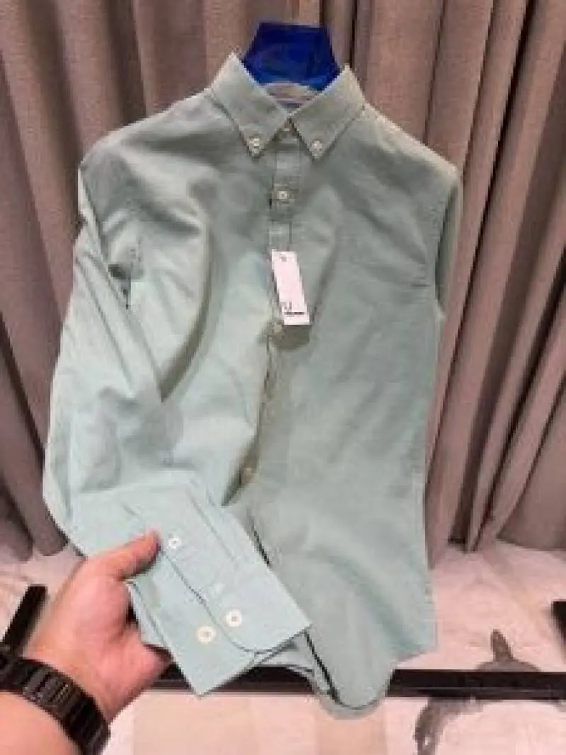 Fred peery imported shirt Sea Green - Image 3