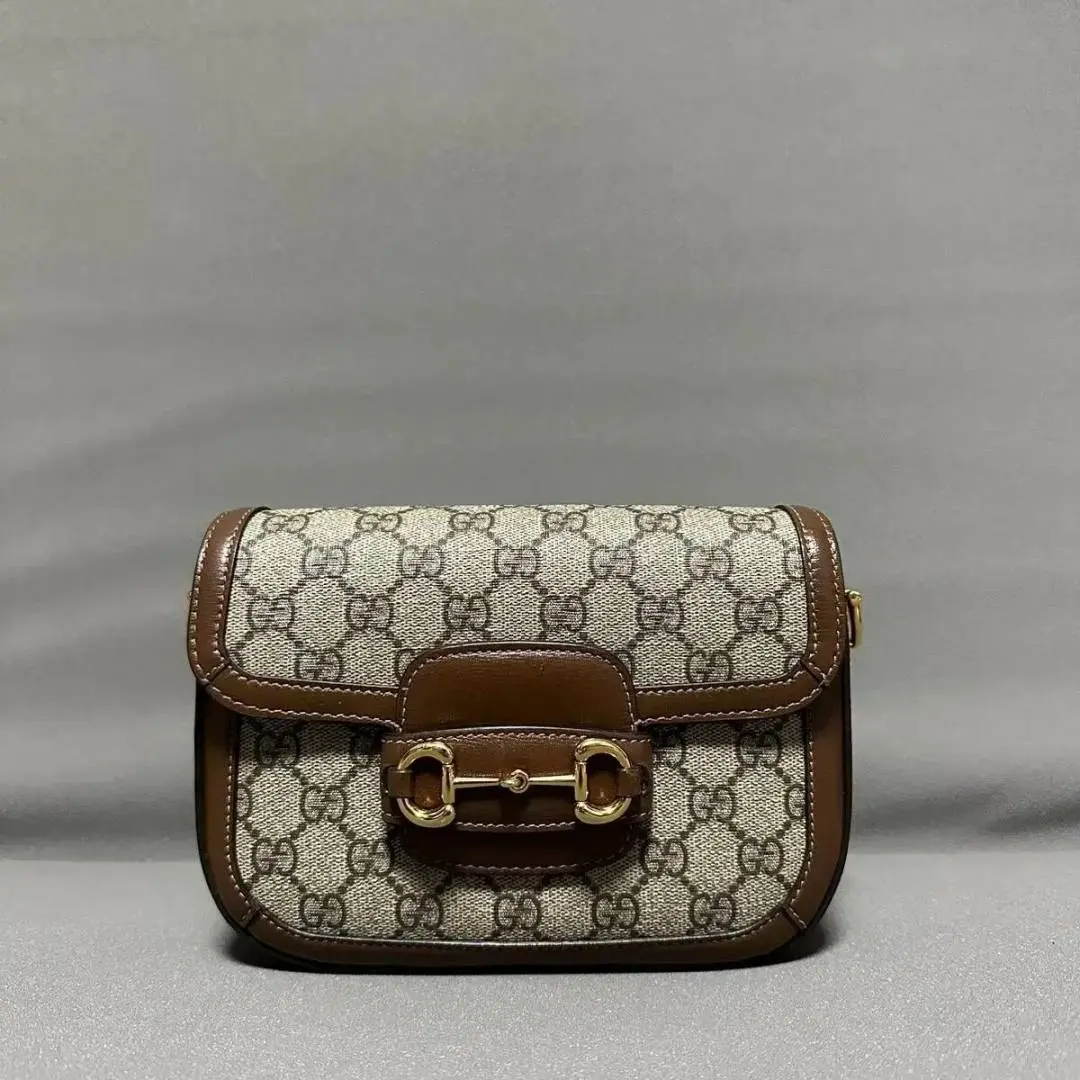 Gucci GG Horsebit 1955 Brown Shoulder Bag With Original Box And Dustcover - Image 9