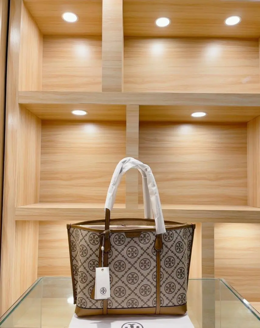 Tori Burch T Monogram Jacquard Tote With DustCover - Image 3