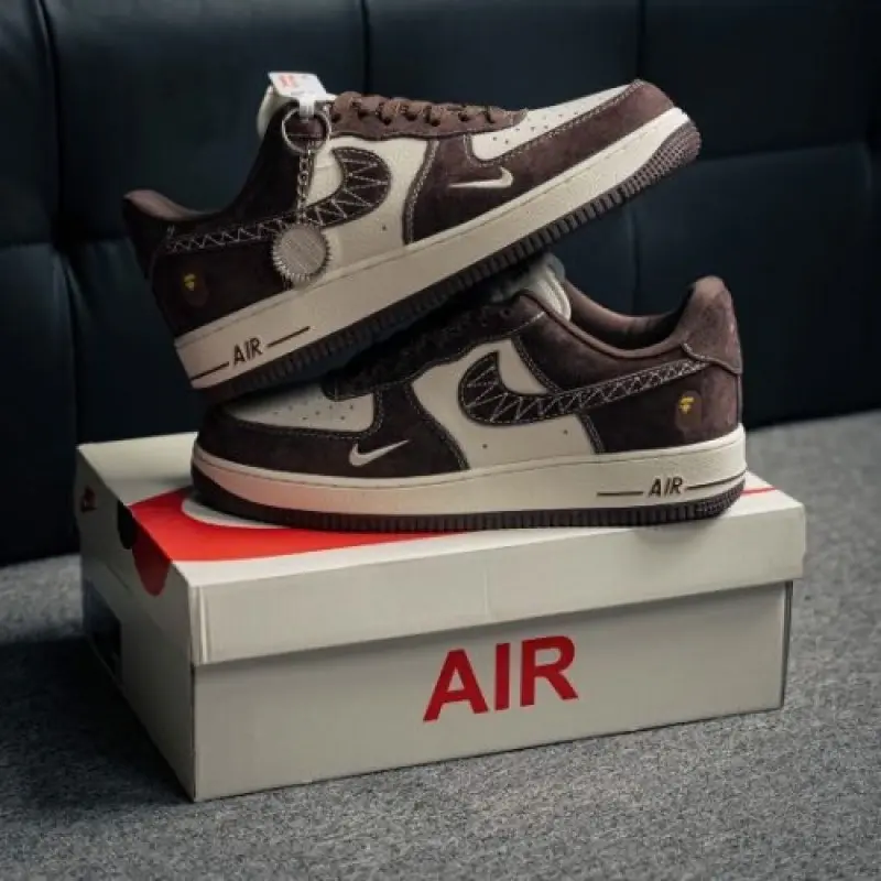 Nike Airforce 1 Beige Brown 1827 - Image 2